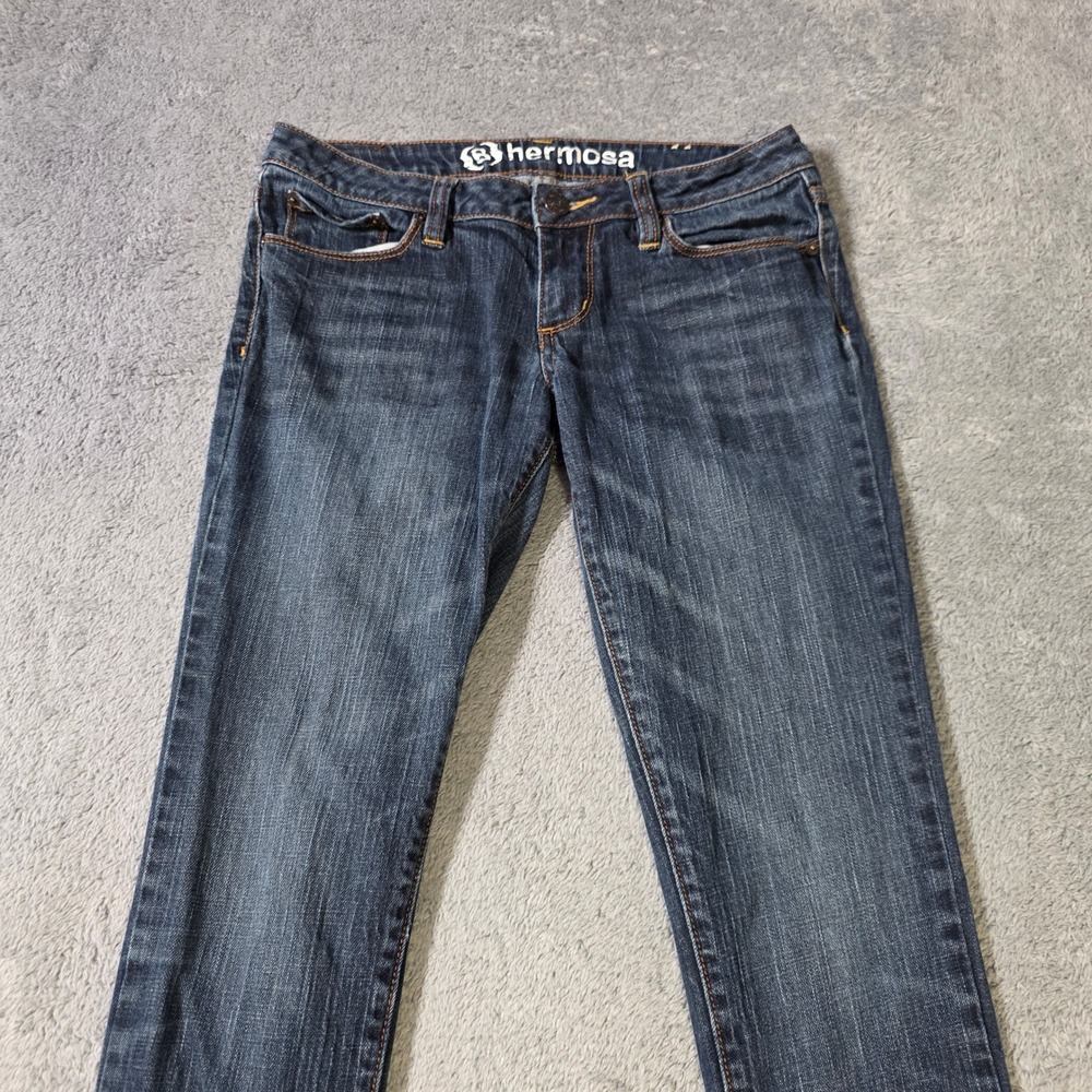 Bullhead Womens 5 Regular Hermosa‎ Super Skinny Jeans Dark Wash Low Rise Denim